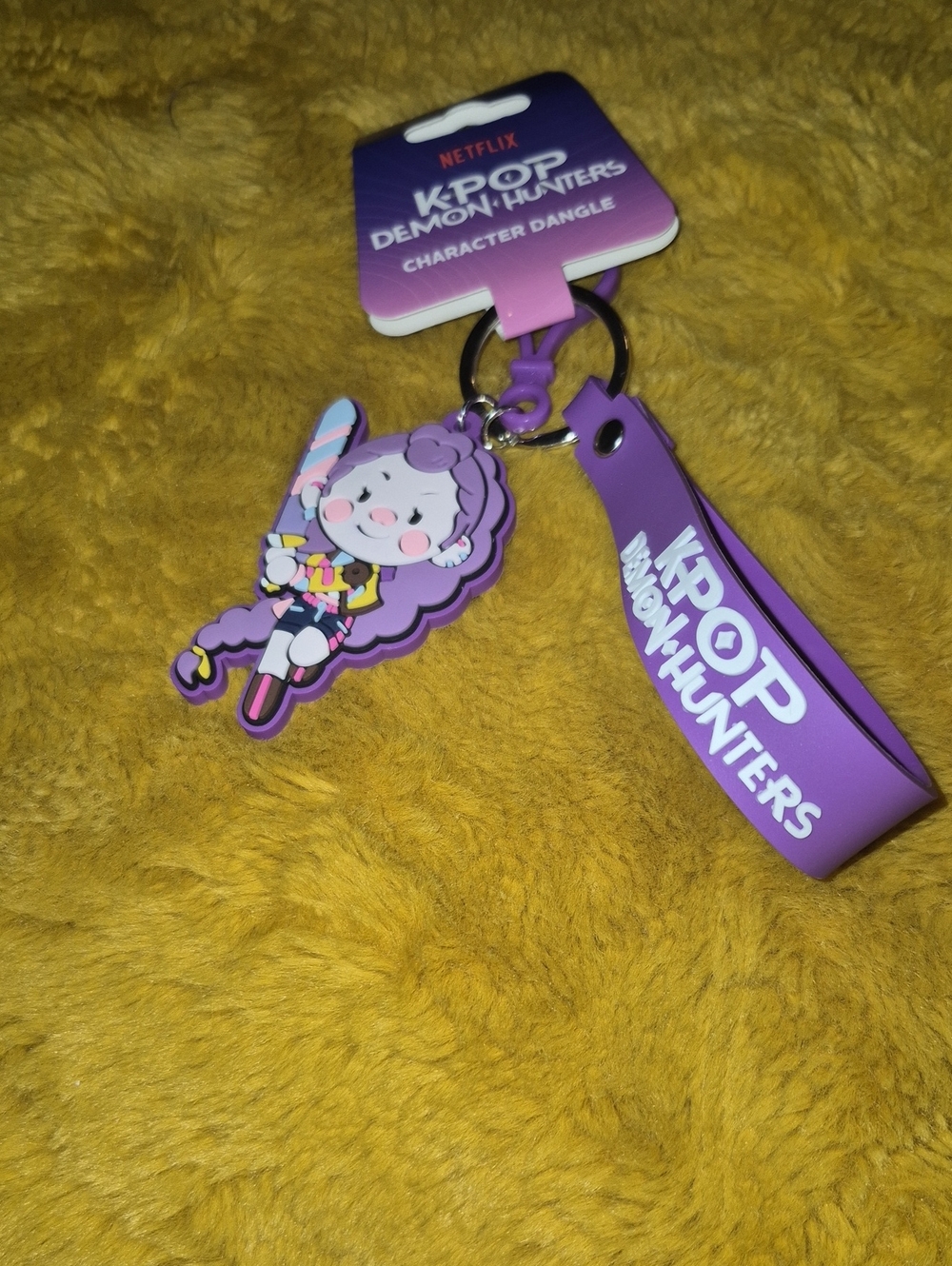 Netflix Purple Rumi K-Pop Demon Hunters Character Keychain with Strap